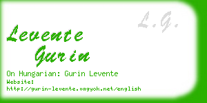 levente gurin business card